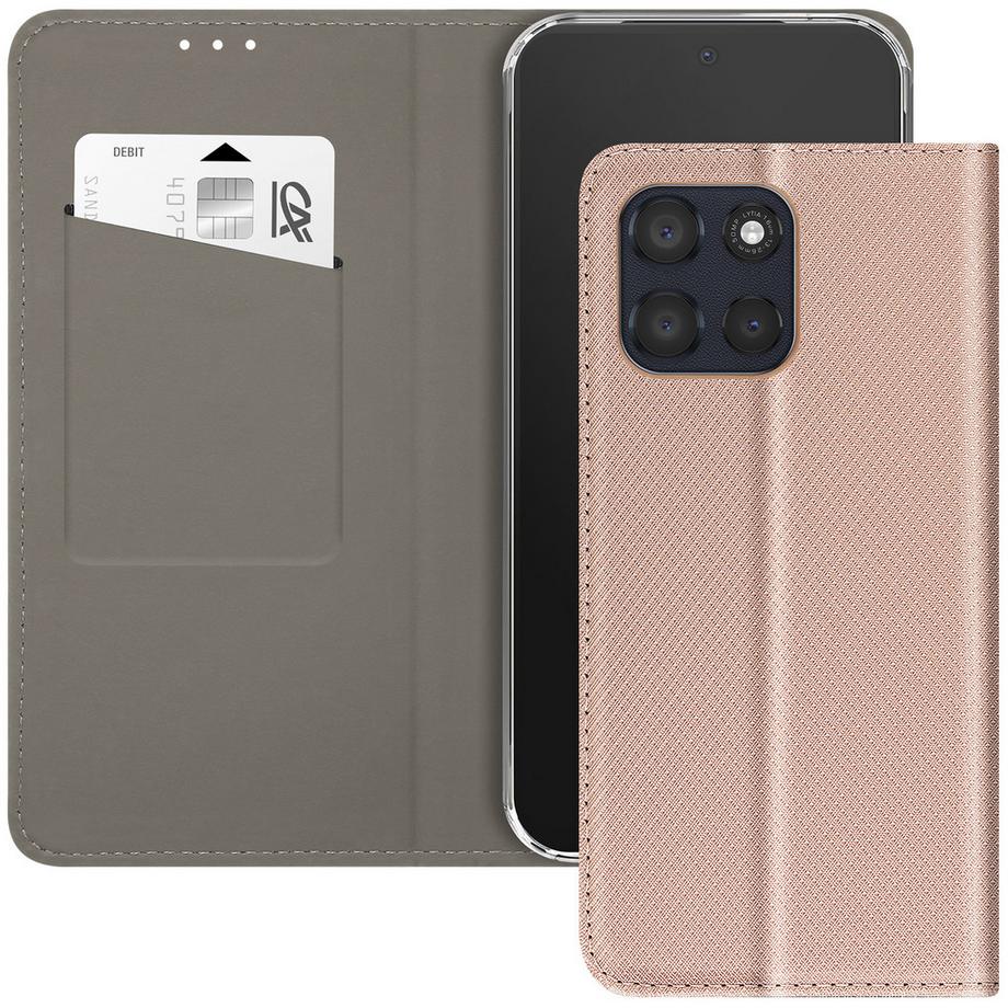 Avizar  Custodia per Motorola Moto G56 con texture a strisce e funzione portacarte Supporto 