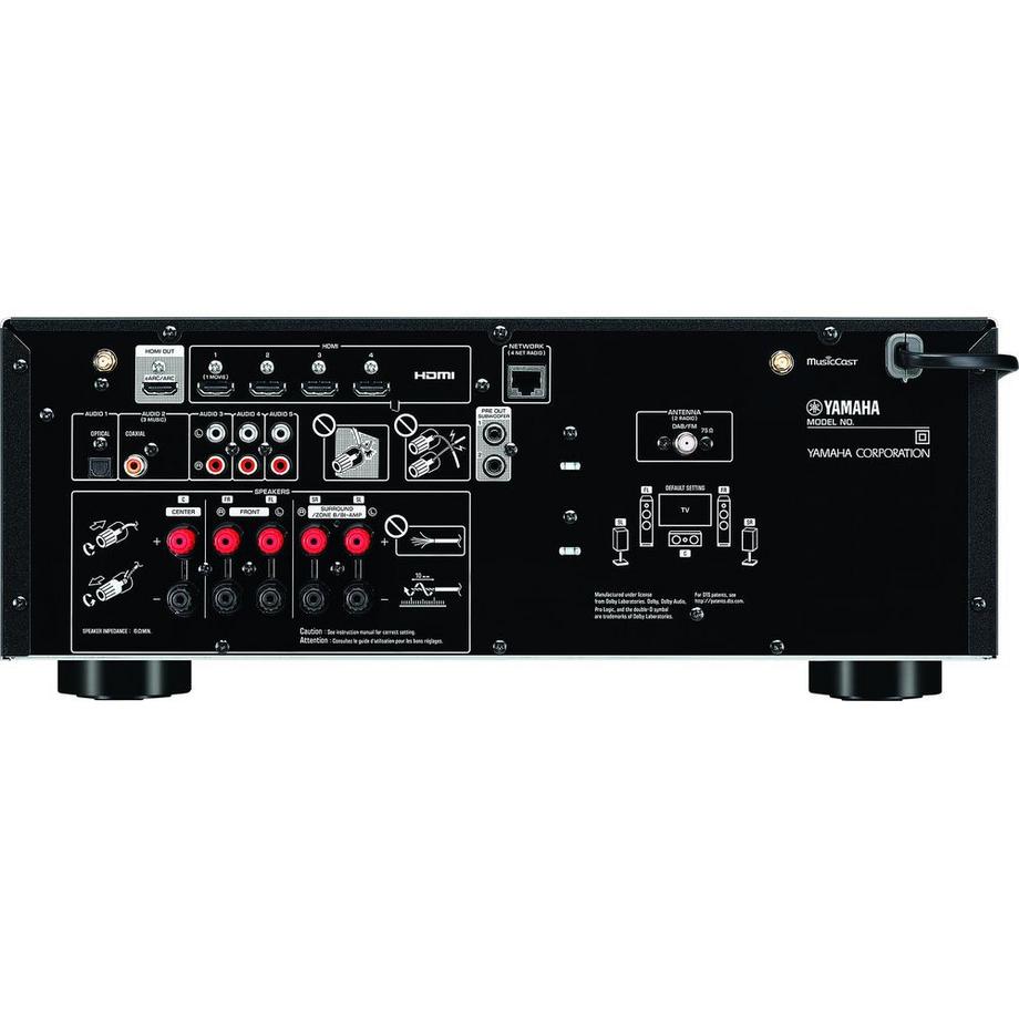 YAMAHA  AV-Receiver RX-V4A (Schwarz, 5.2 Kanal) 