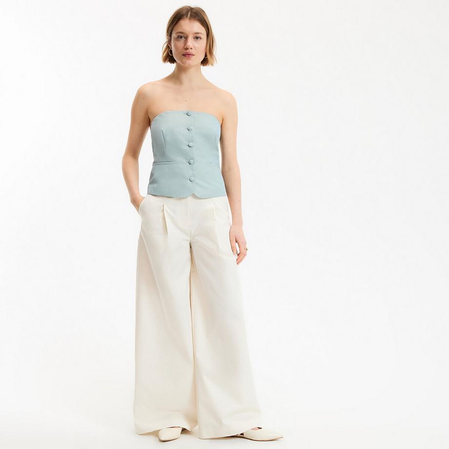 La Redoute Collections Weite Bundfaltenhose  