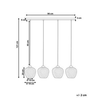 Beliani Lampe suspension en Verre Moderne SHERRY  