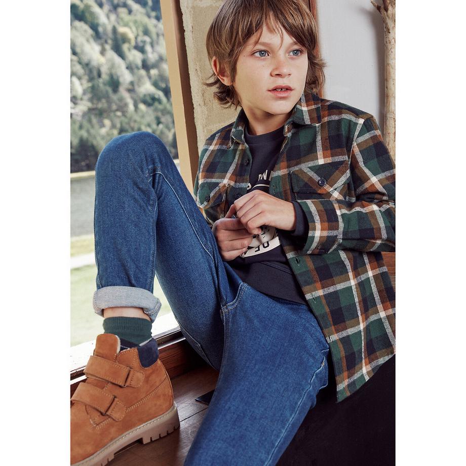 La Redoute Collections Stivali in pelle foderati con chiusura a strappo  