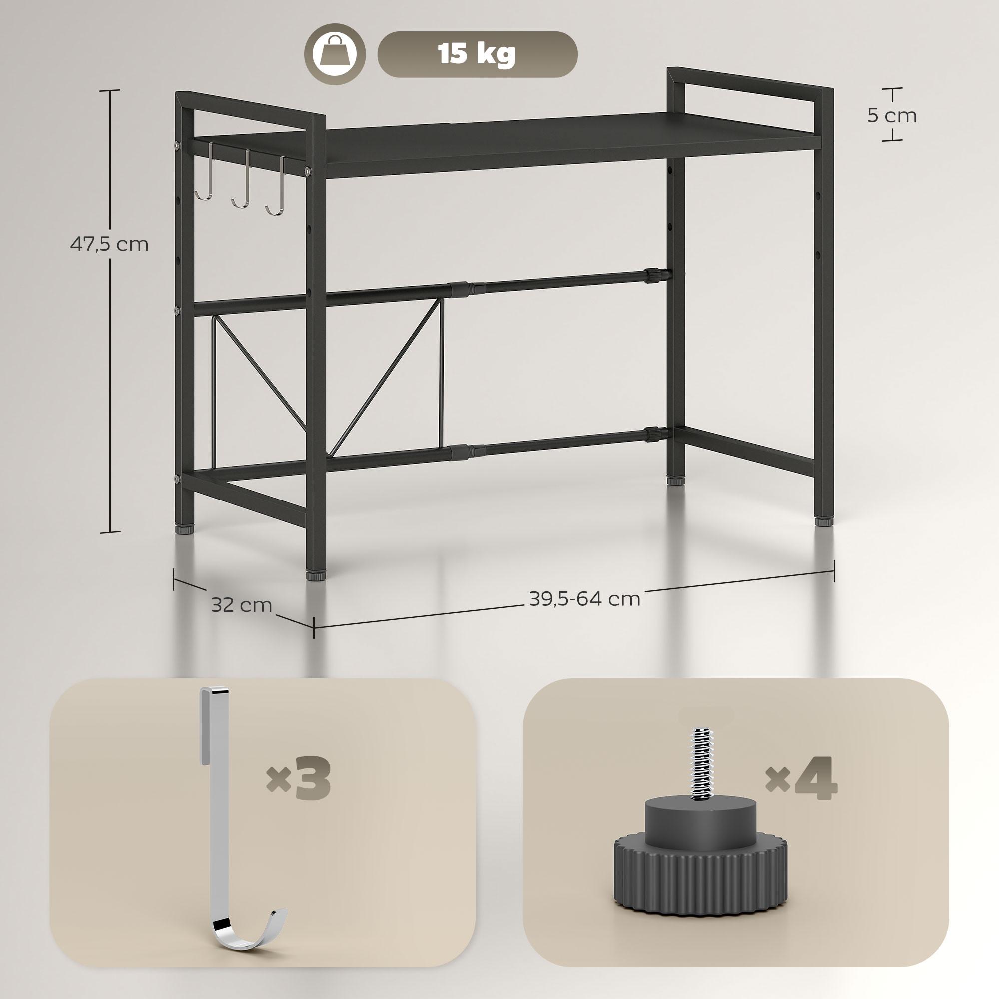 HOMCOM Étagère pour micro-ondes  