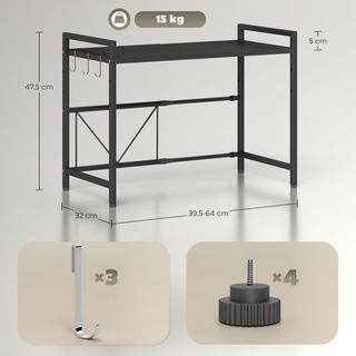 HOMCOM Étagère pour micro-ondes  