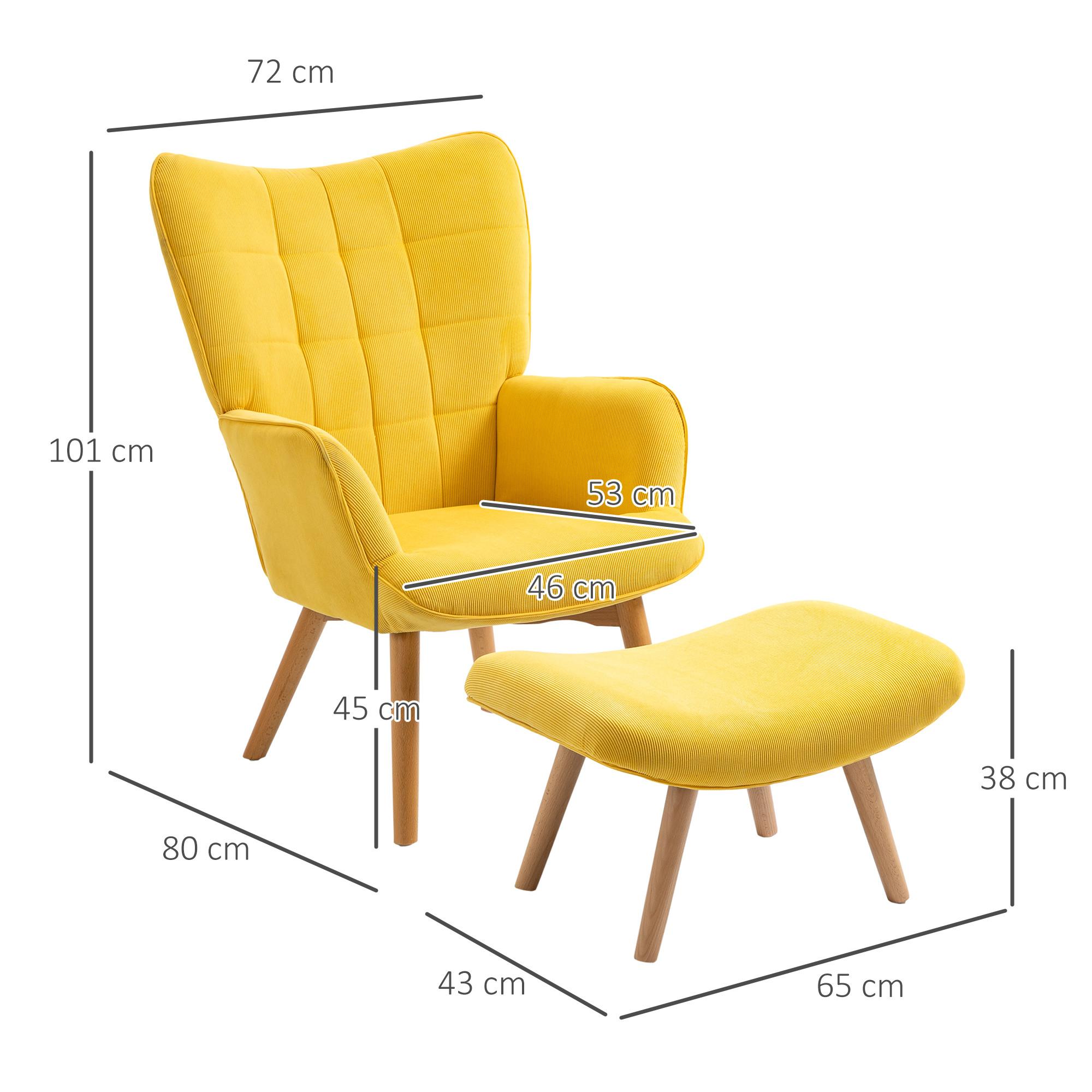 HOMCOM Fauteuil à oreilles  