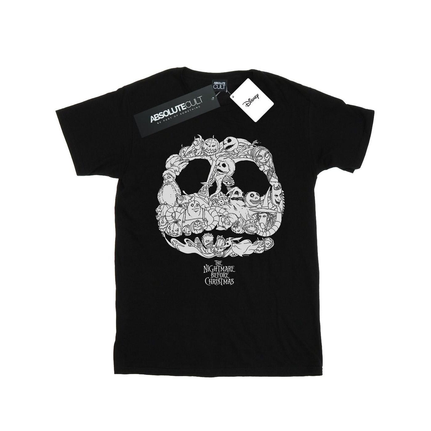 Image of Nightmare Before Christmas Jack Skellington Jackolanterns Tshirt Damen Schwarz 4XL