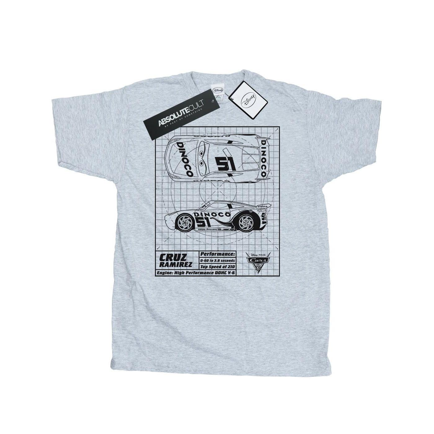Image of Cars Cruz Ramirez Blueprint Tshirt Herren Grau XXL