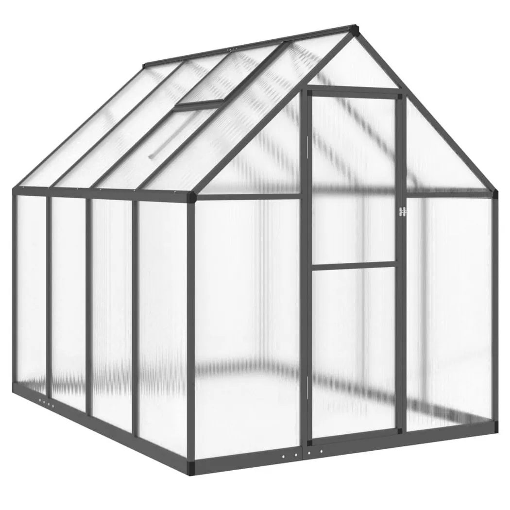 VidaXL - Gewächshaus aluminium, One Size, Grau