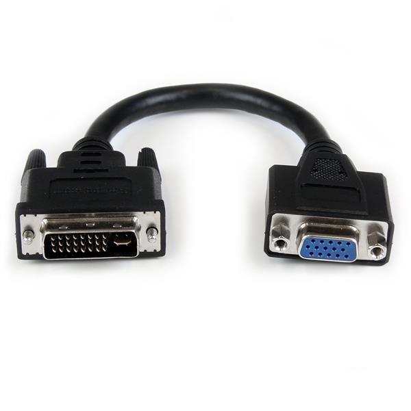 STARTECH.COM  StarTech.com Adattatore cavo DVI a VGA da 20 cm - DVI-I maschio a VGA femmina 