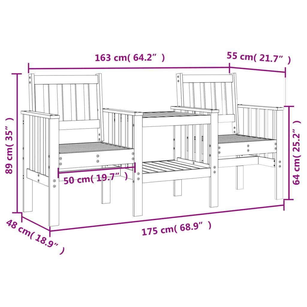 VidaXL Banc de jardin bois de pin  