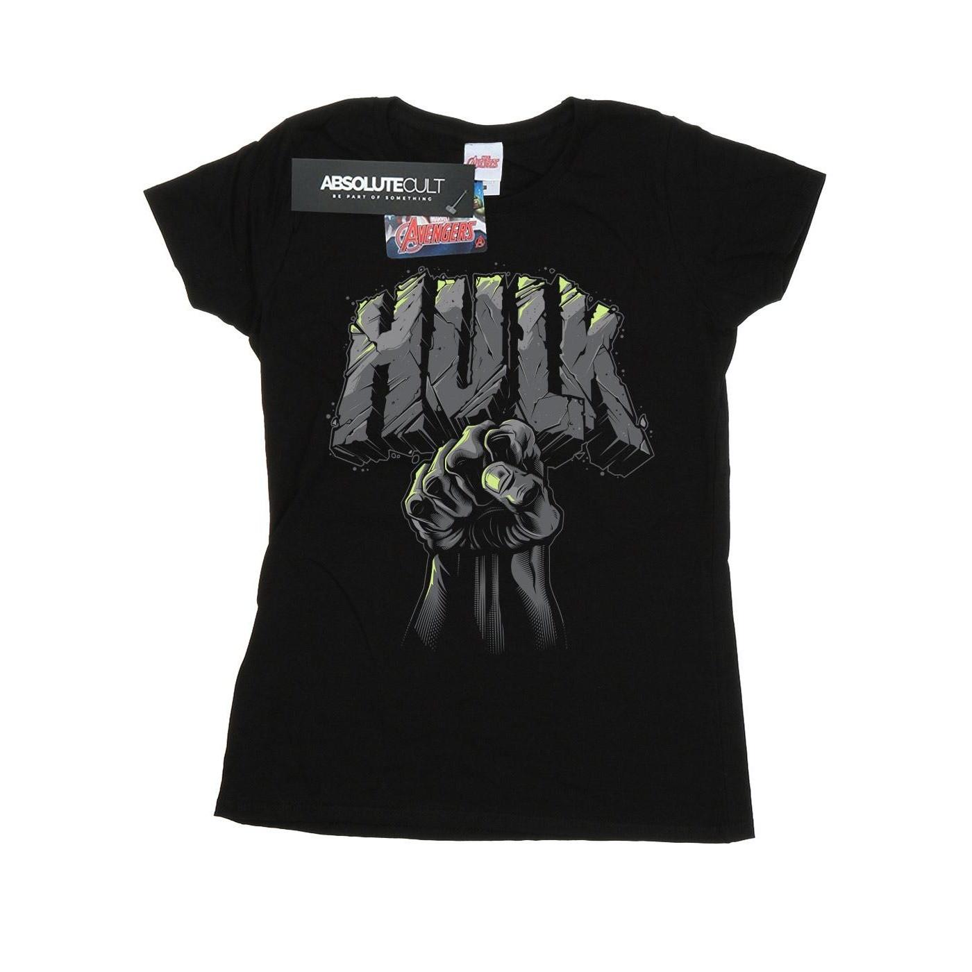 Image of Hulk Punch Logo Tshirt Damen Schwarz XL