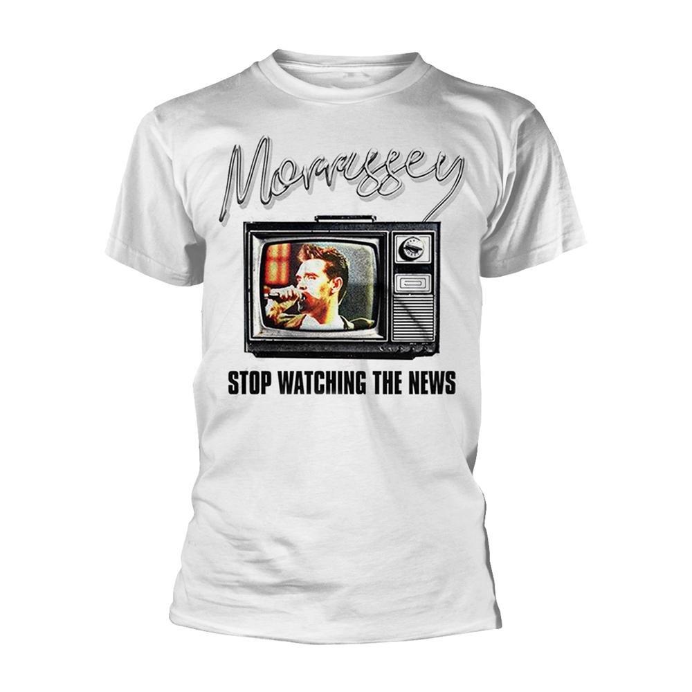 Image of Stop Watching The News Tshirt Damen Weiss L