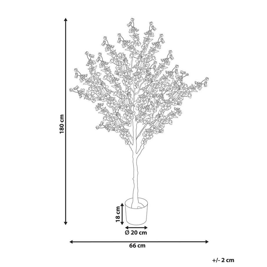 Beliani Plante artificielle en Matière synthétique  CHERRY TREE  