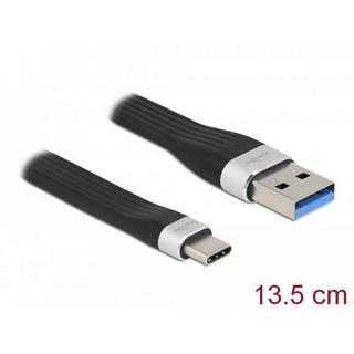 DeLock  85771 USB Kabel 0,135 m USB 3.2 Gen 1 (3.1 Gen 1) USB A USB C Schwarz 