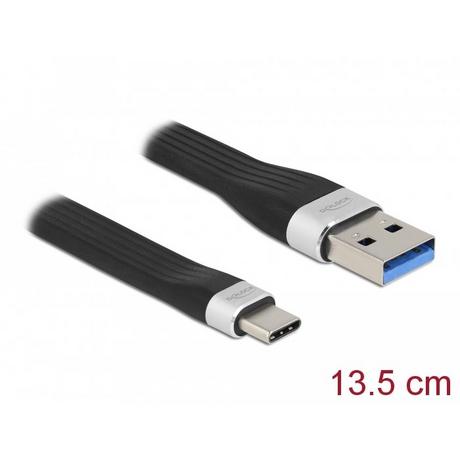 DeLock  85771 USB Kabel 0,135 m USB 3.2 Gen 1 (3.1 Gen 1) USB A USB C Schwarz 