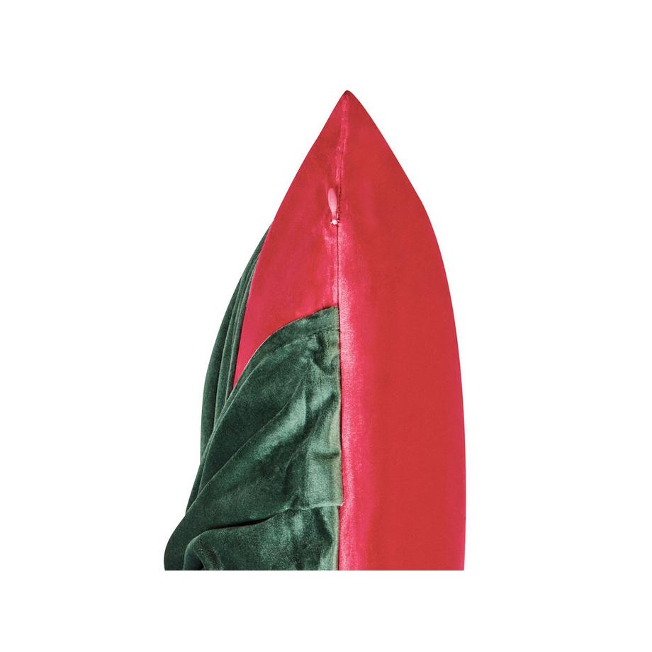 Beliani Dekokissen 2er Set aus Samtstoff Glamourös MARSHMALLOW  