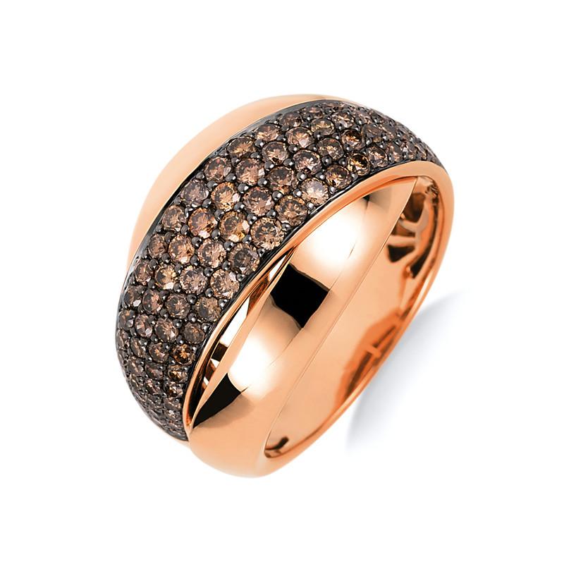 Image of Ring 750/18k Rotgold Diamant 1.36ct. Damen Gold ONE SIZE