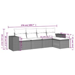 VidaXL Garten sofagarnitur poly-rattan  