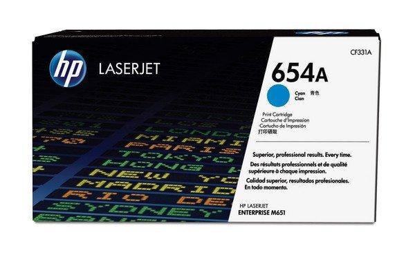 Image of HP Toner-Modul 654A cyan CF331A CLJ Enterprise M651 15'000 S.