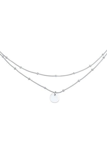 Elli  Halskette Choker Layer Plättchen 