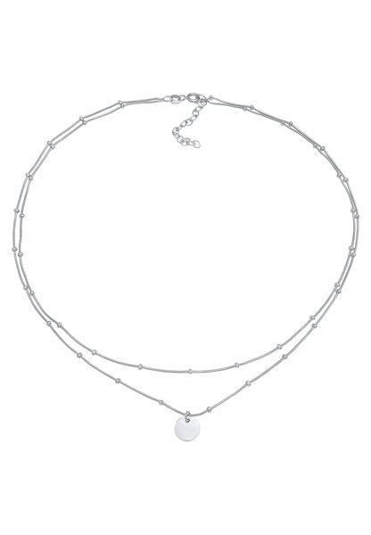 Elli  Halskette Choker Layer Plättchen 