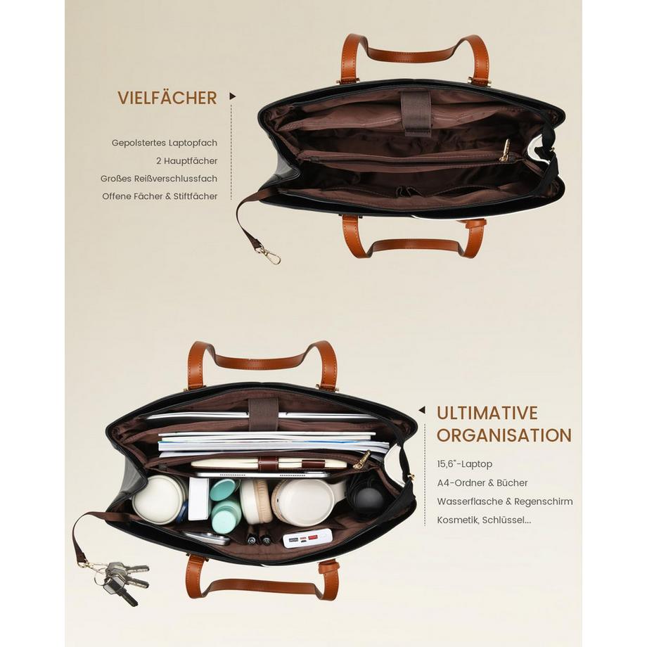 Only-bags.store Grosse Laptoptasche mit Schulterriemen  