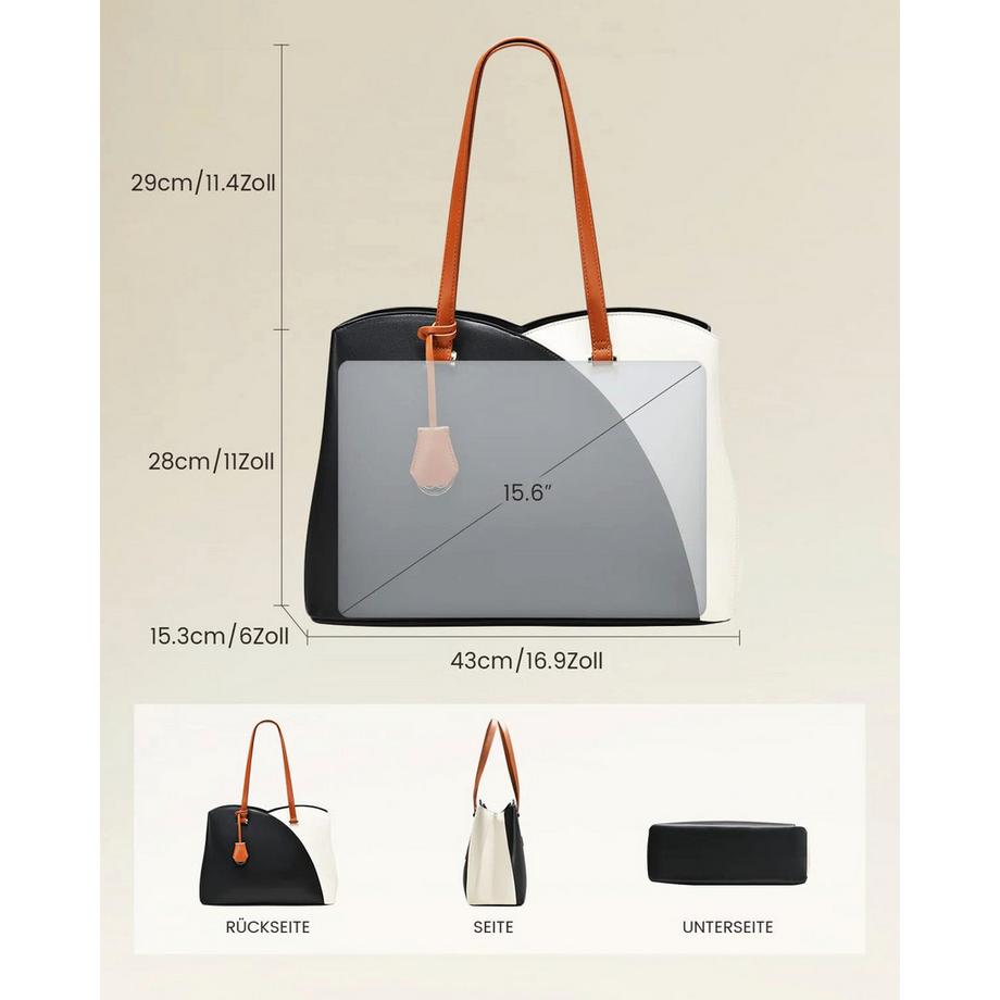 Only-bags.store Grosse Laptoptasche mit Schulterriemen  