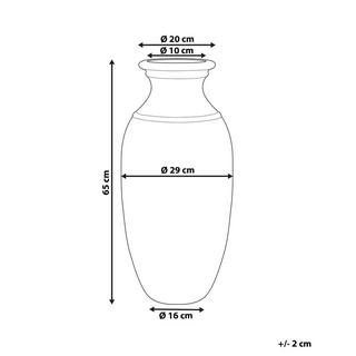 Beliani Vase décoratif en Terre cuite Rétro HIMERA  