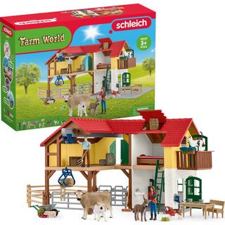 Schleich  Farm World Bauernhaus mit Stall und Tieren 