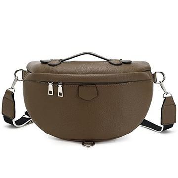 Bauchtasche Crossbody Bag Breiter Gurt Stylisth Kleine Umhängetasche Moderne Taschen Schultertasche Vegan Leder Brusttasche Sling Bag für Einkaufen