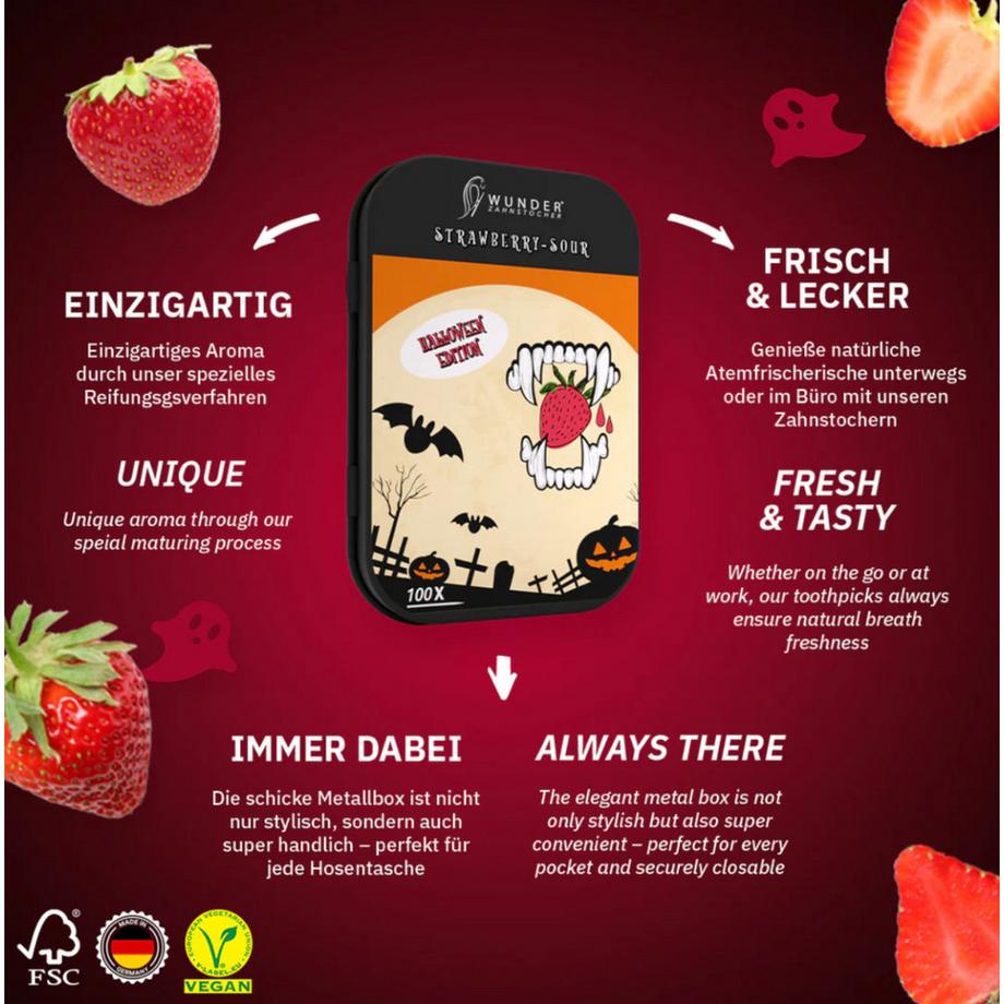 Wunder Zahnstocher Cure-dents aromatisés à la pêche Ice  