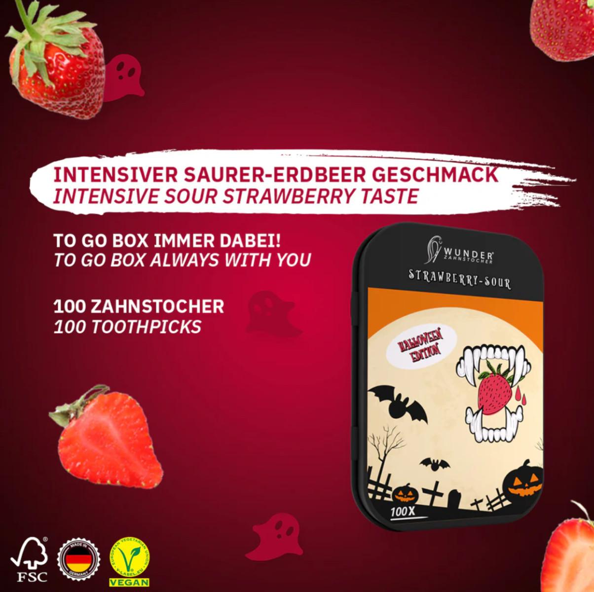 Wunder Zahnstocher Zahnstocher mit Geschmack Limited Edition Strawberry-Sour  