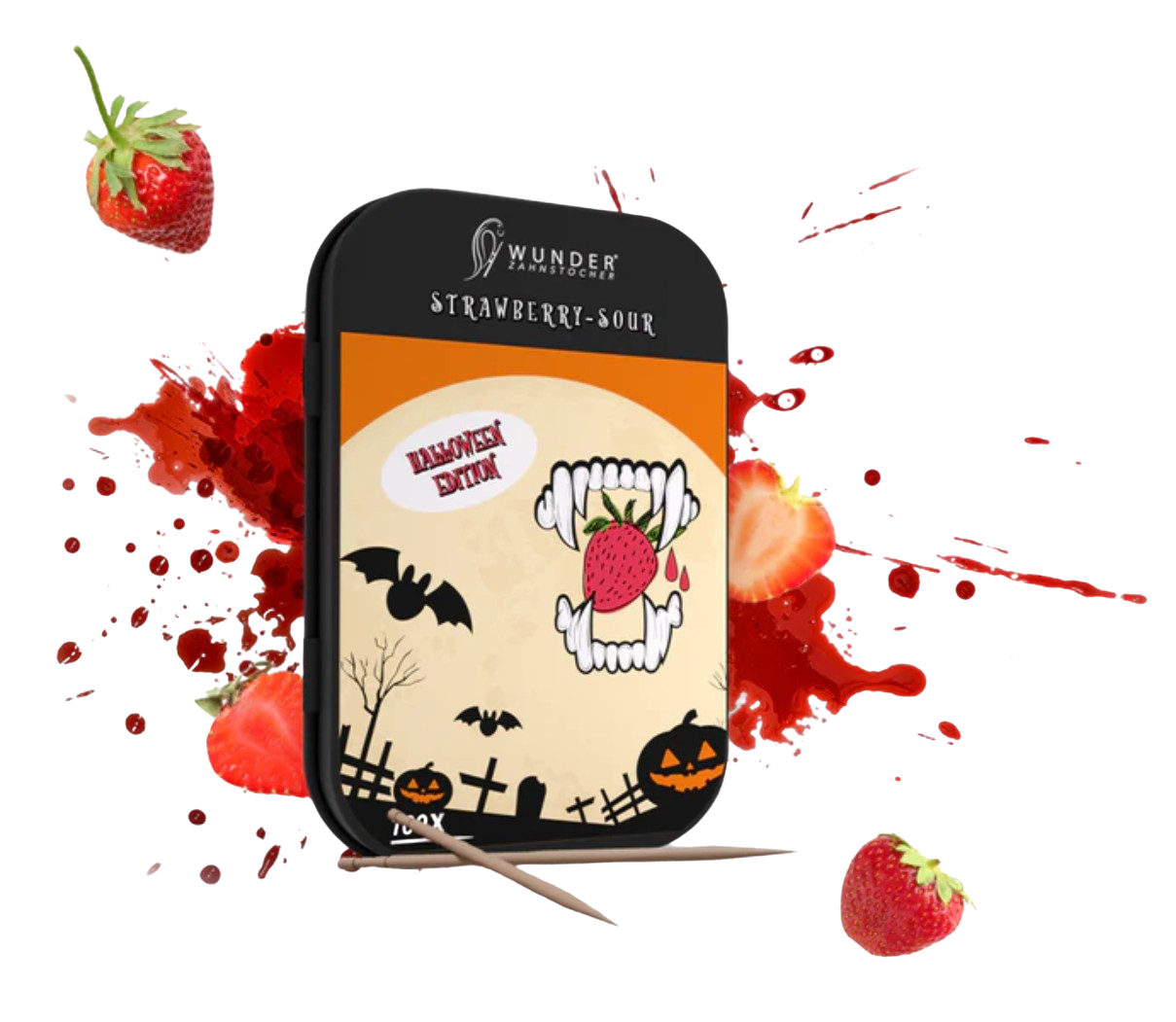 Wunder Zahnstocher Zahnstocher mit Geschmack Limited Edition Strawberry-Sour  