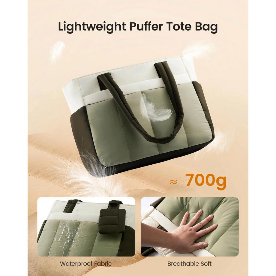 Only-bags.store Tages-Tasche mit magnetischer Kopfhörertasche und 15-Fach-Organizer  