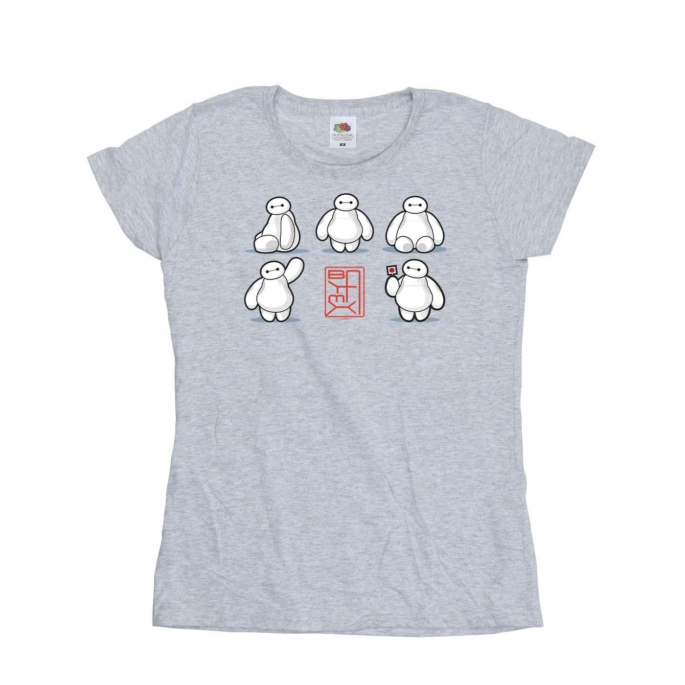 Image of Big Hero 6 Baymax Many Poses Tshirt Damen Grau XL