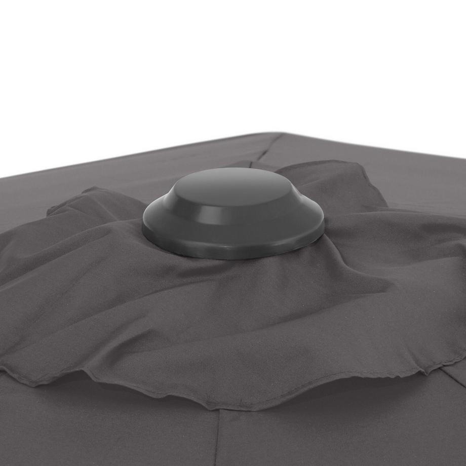 Tectake Sonnenschirm Daria Ø 300 cm leichtgängiger Mechanismus mit Fußpedal  