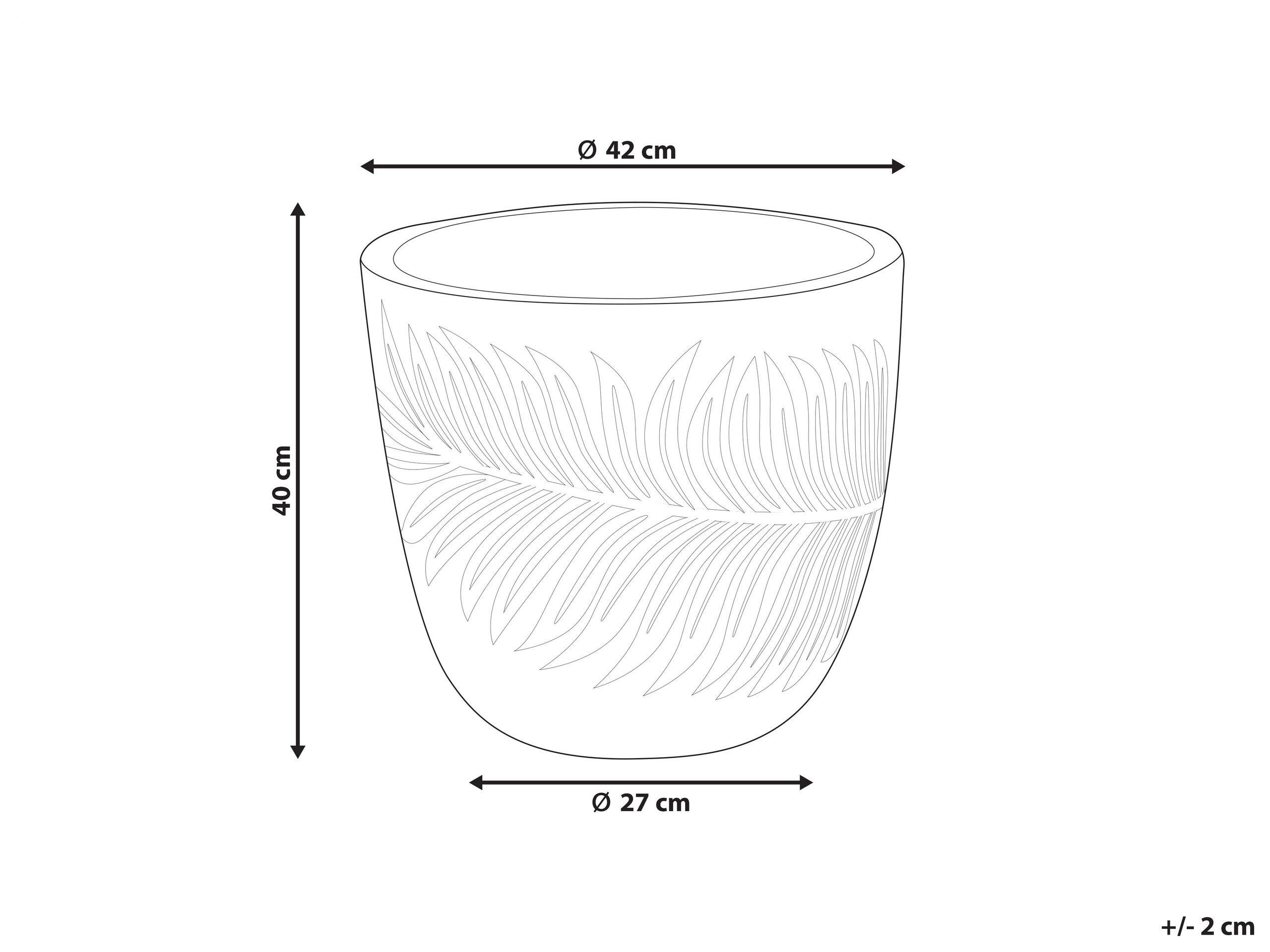 Beliani Vaso per piante en Fibra d'argilla Moderno FTERO  