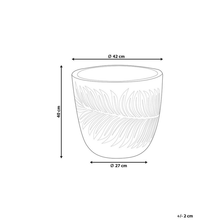 Beliani Vaso per piante en Fibra d'argilla Classico FTERO  