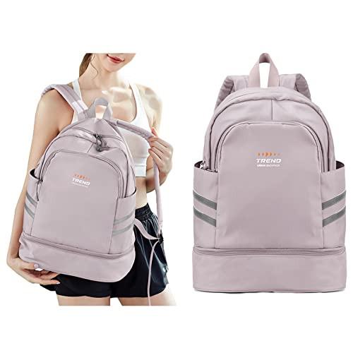 Image of Großer Reiserucksack, Faltbarer Laptop-reiserucksack, Wasserdichter Outdoor-sportrucksack, Lässiger Schulrucksack, Verstaubarer Fitness-rucksack Mit Schuhfa Unisex Violett ONE SIZE