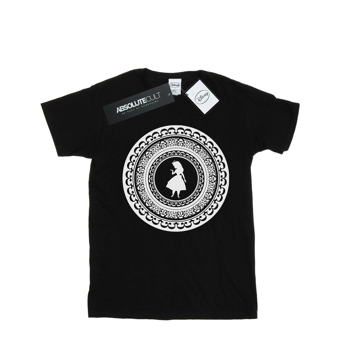 Image of Alice In Wonderland Circle Tshirt Herren Schwarz XL