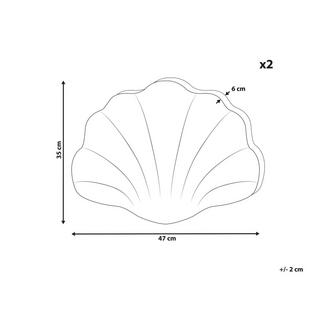 Beliani Kissen 2er Set aus Samtstoff Modern CONSOLIDA  