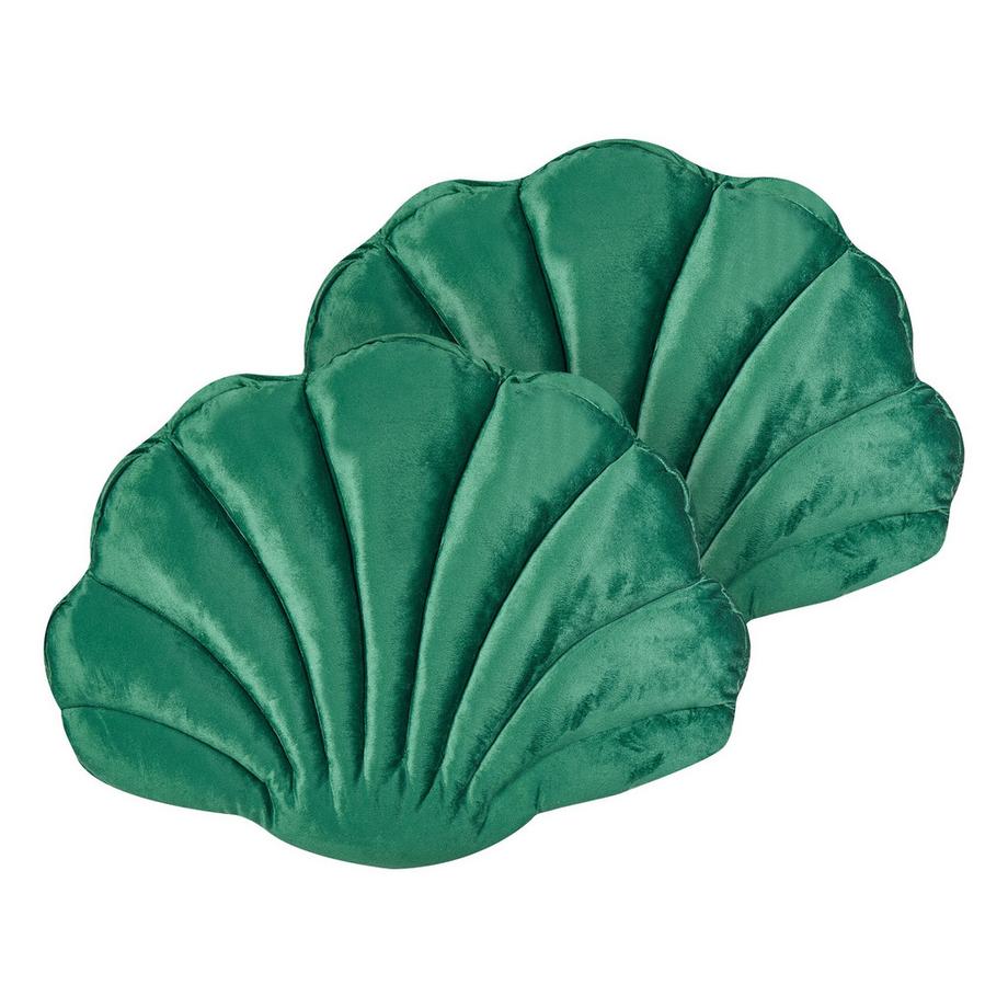 Beliani Dekokissen 2er Set aus Samtstoff Modern CONSOLIDA  