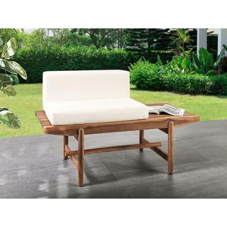 Beliani Banc avec coussin d'assise en Acacia Rustique GIAVENO  