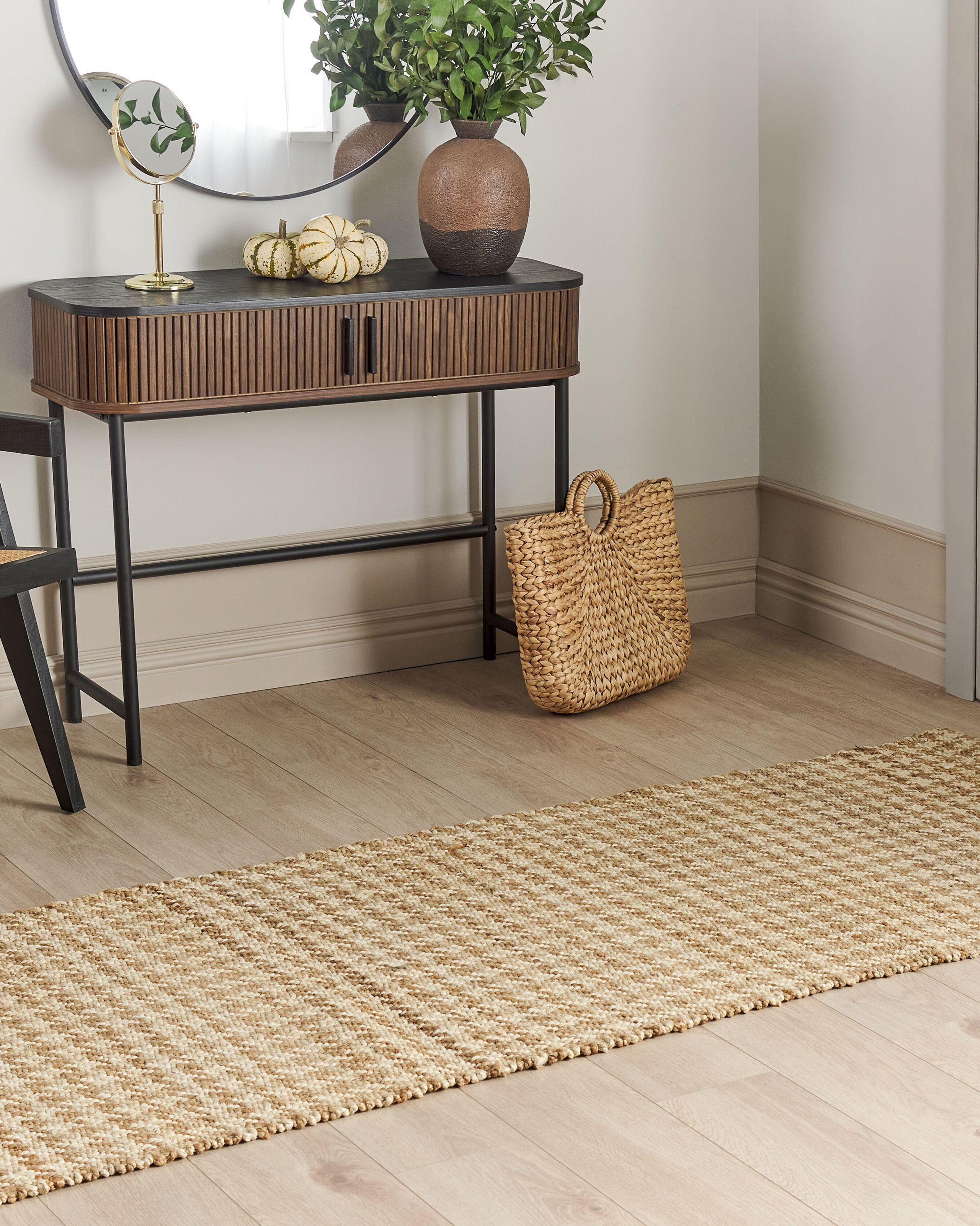 Beliani Teppich aus Jute Boho ARAPTEPE  