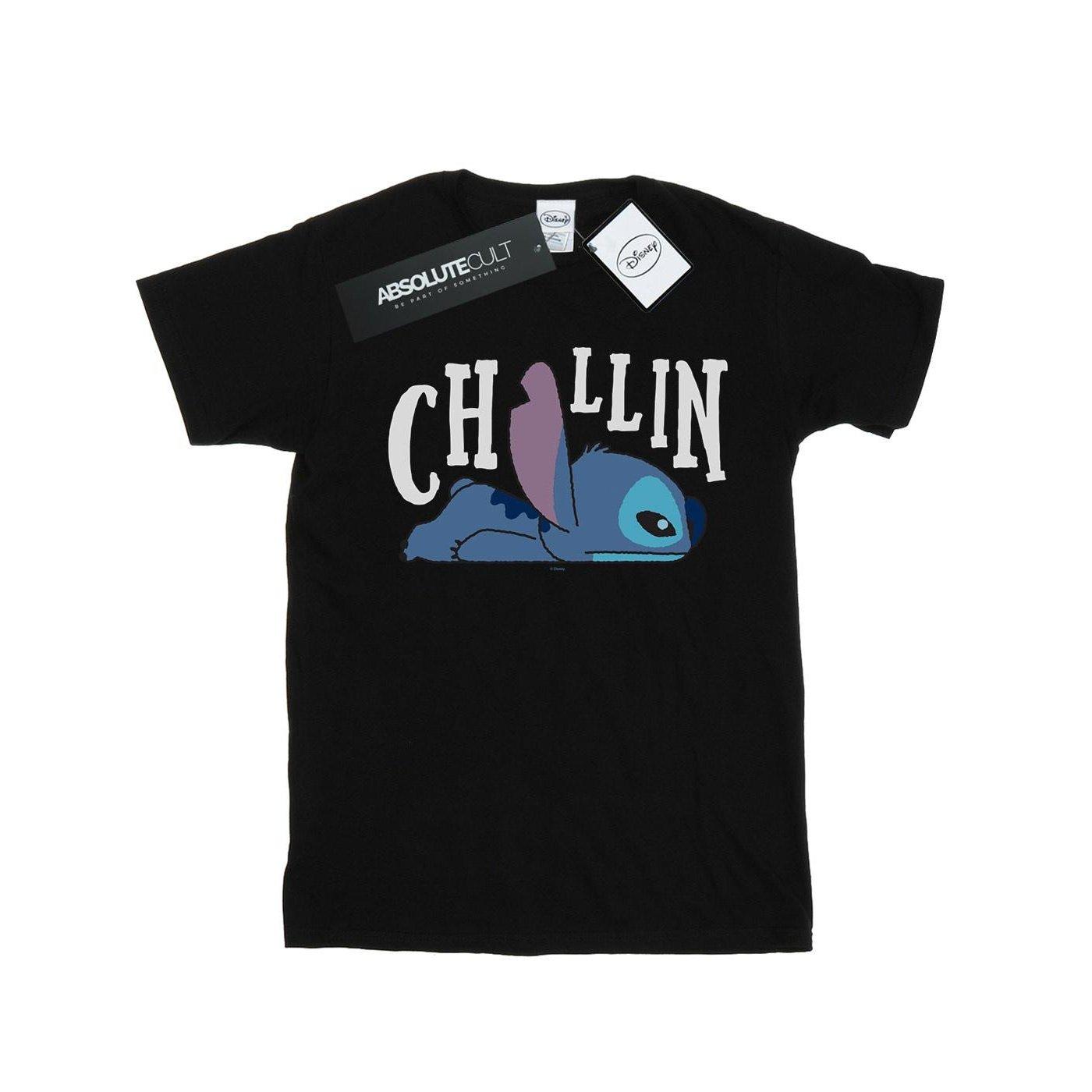 Image of Lilo And Stitch Chillin Tshirt Unisex Schwarz 140/146