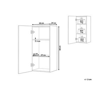 Beliani Badezimmerschrank aus MDF-Platte Modern BILBAO  