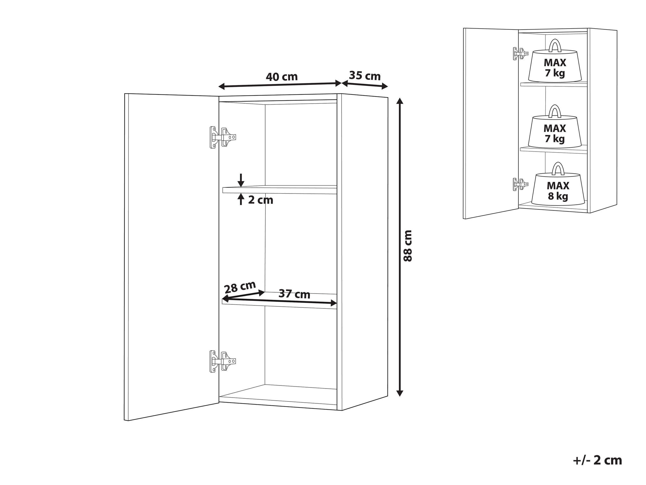 Beliani Badezimmerschrank aus MDF-Platte Modern BILBAO  