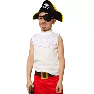 Tectake  Déguisement de prince pirate pour garçons Blanc