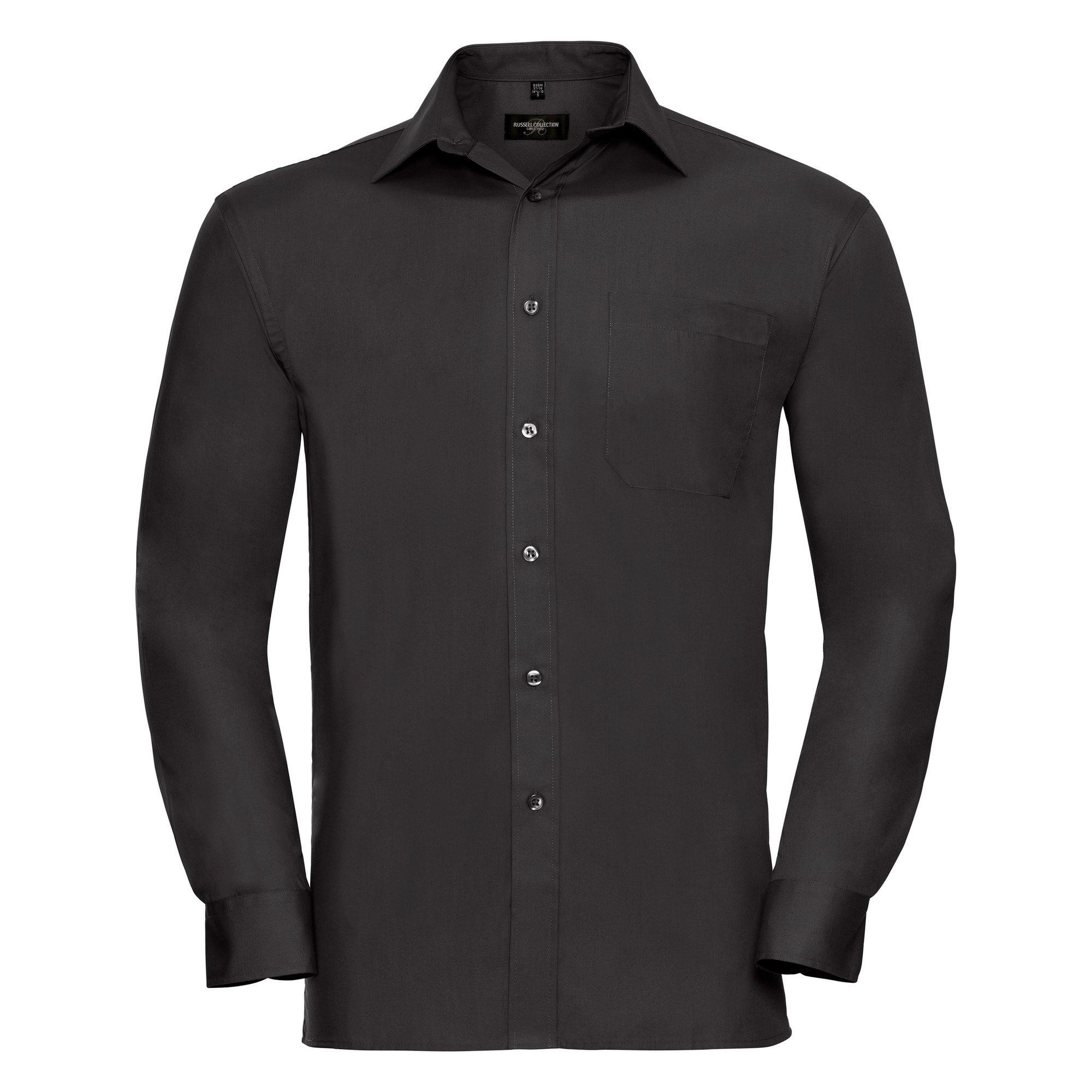 Image of Hemd Businesshemd, Langärmlig Herren Schwarz XXL