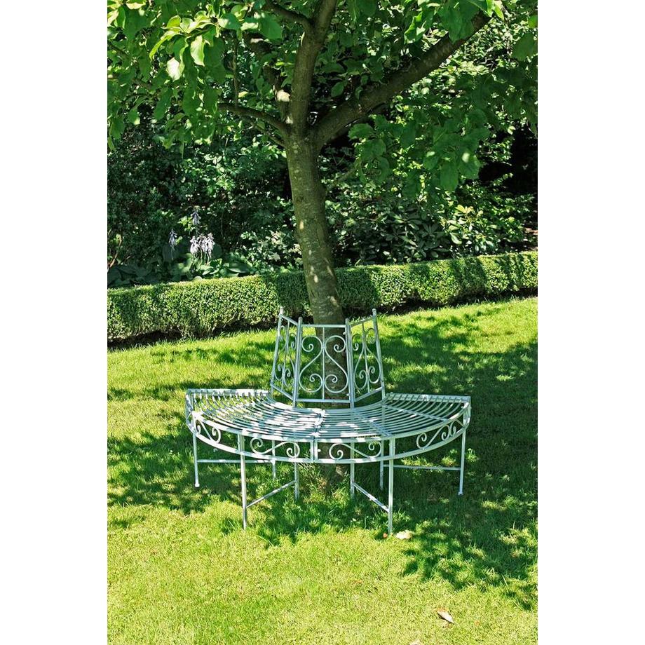 mutoni Baumbank-Halbkreis Varda antikweiss 122  