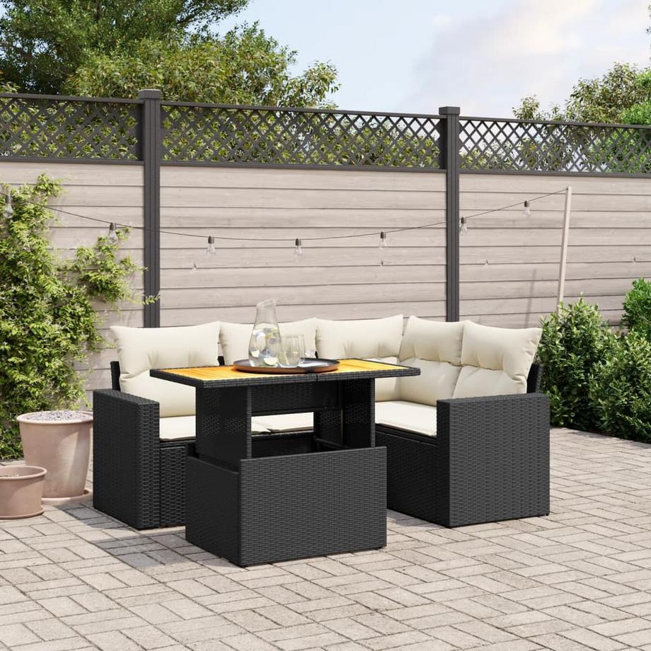 VidaXL Ensemble de canapés de jardin rotin synthétique  